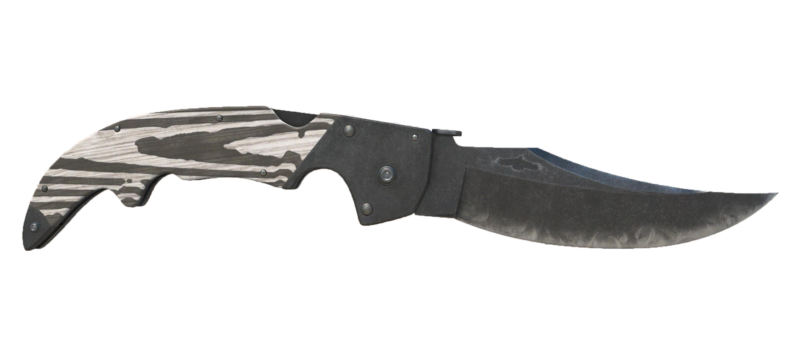 ★ Falchion Knife | Black Laminate (Well-Worn)