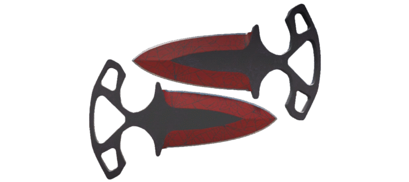 ★ Shadow Daggers | Crimson Web (Well-Worn)