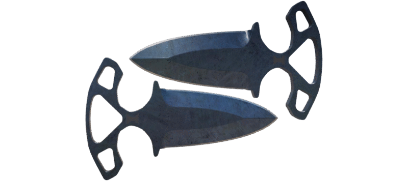 ★ Shadow Daggers | Blue Steel (Well-Worn)